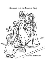 Marigold and the King coloring page.tif
